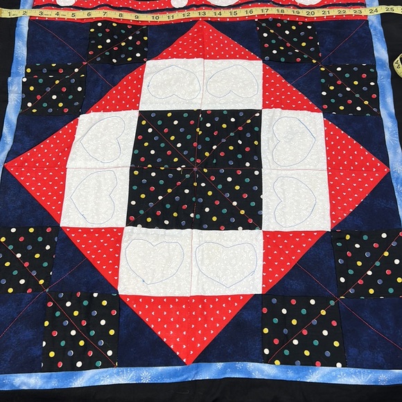 Handmade Appliqué Choo Choo Train Baby / Lap Quilt ~ 38” x 27” - Picture 8 of 12